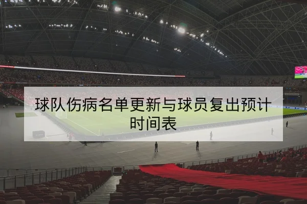 球队伤病名单更新与球员复出预计时间表